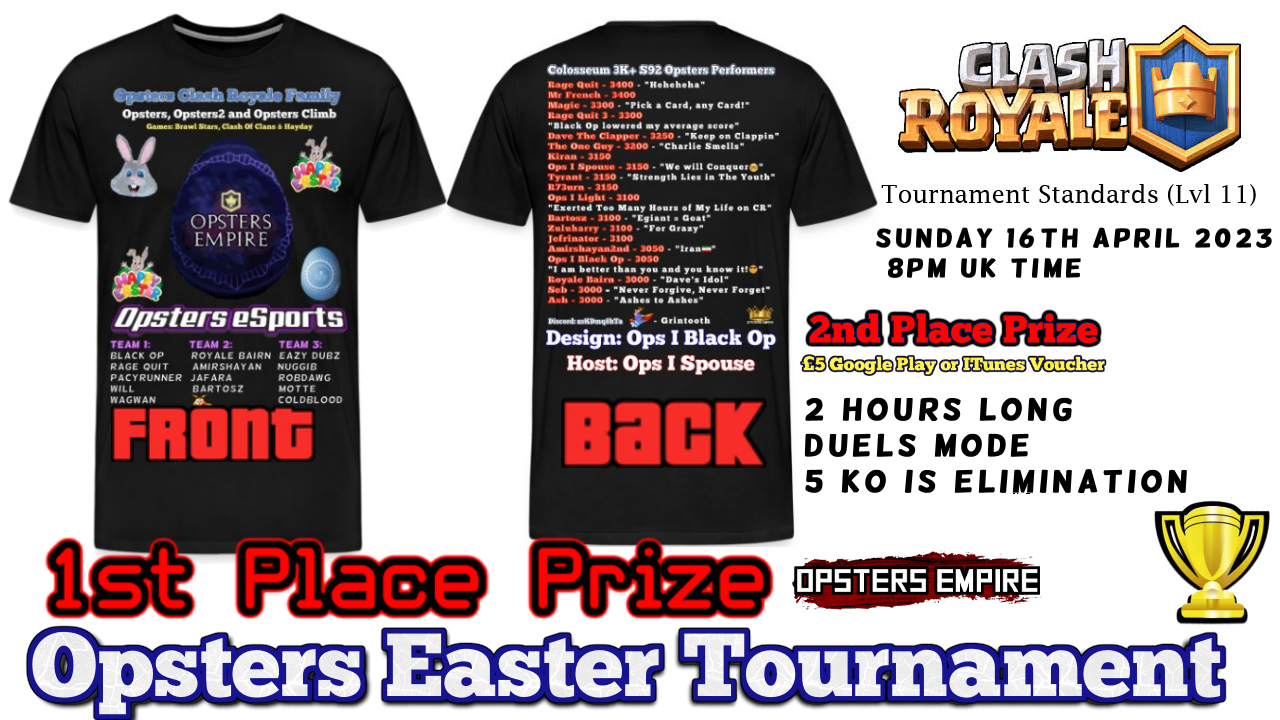 Opsters eSports Opsters Family Easter Clash Royale Tournament 2023
