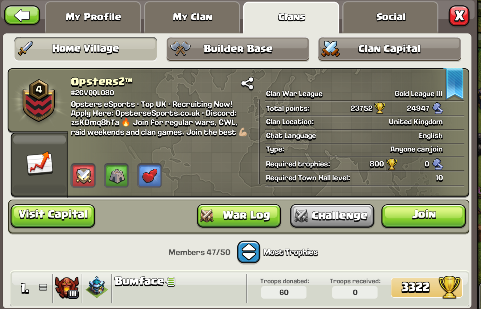 Opsters eSports Opsters Clash of Clans Opsters2 Club Progression