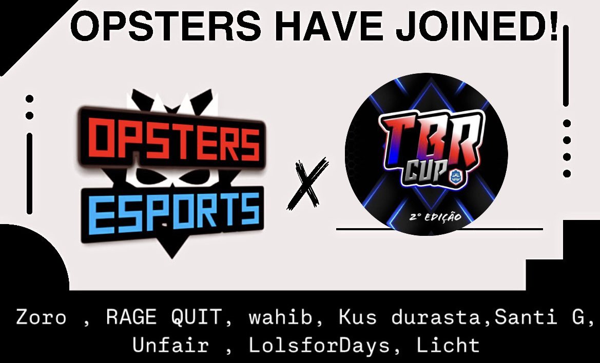 OpsterseSports Announces TBR Cup Roster!
